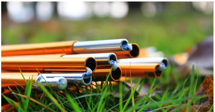 Lisslune | 2 Pieces Outdoor Camping Tent Poles Aluminum Alloy Tent Rods Tent Support Poles Tent Accessories