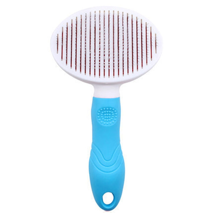 Pet Cat and Dog Hair Removal Beauty Modeling Comb Automatic Hair Loss Self-Cleaning Needle Comb (Green)