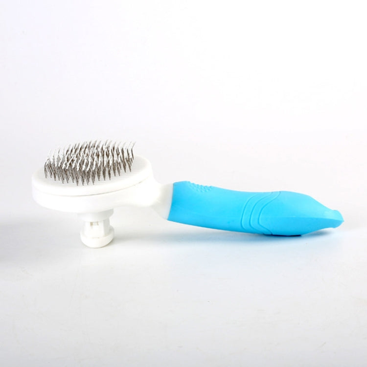 Pet Cat and Dog Hair Removal Beauty Modeling Comb Automatic Hair Loss Self-Cleaning Needle Comb (Green)