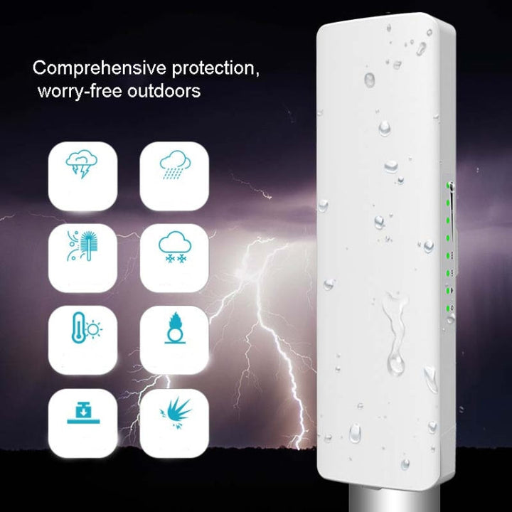 Lisslune | 2 PCS COMFAST E314n 300mbps Coverage 5 Kilometer Wifi Base Station Wireless Bridge, Plug Type: UK Plug