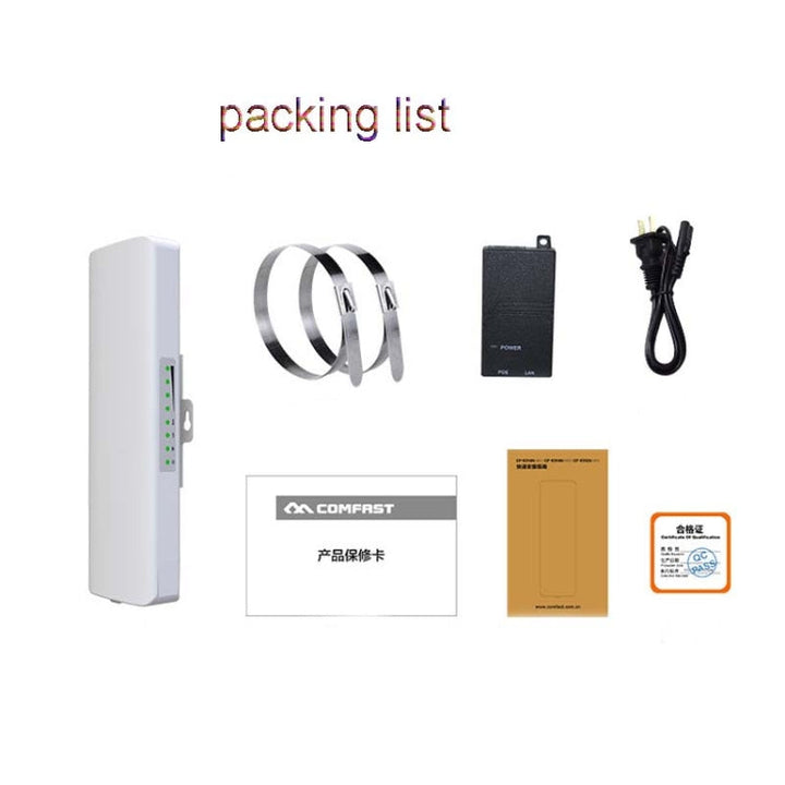 Lisslune | 2 PCS COMFAST E314n 300mbps Coverage 5 Kilometer Wifi Base Station Wireless Bridge, Plug Type: UK Plug