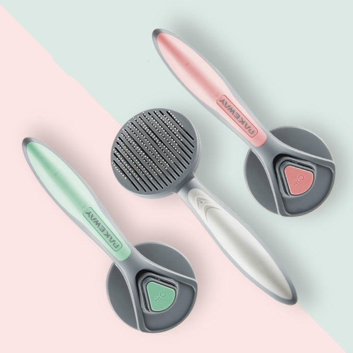 Pet Self-Cleaning Comb Cat Comb Dog Needle Comb Cat Hair Removal Comb Swimming Brush (Fresh Mint)