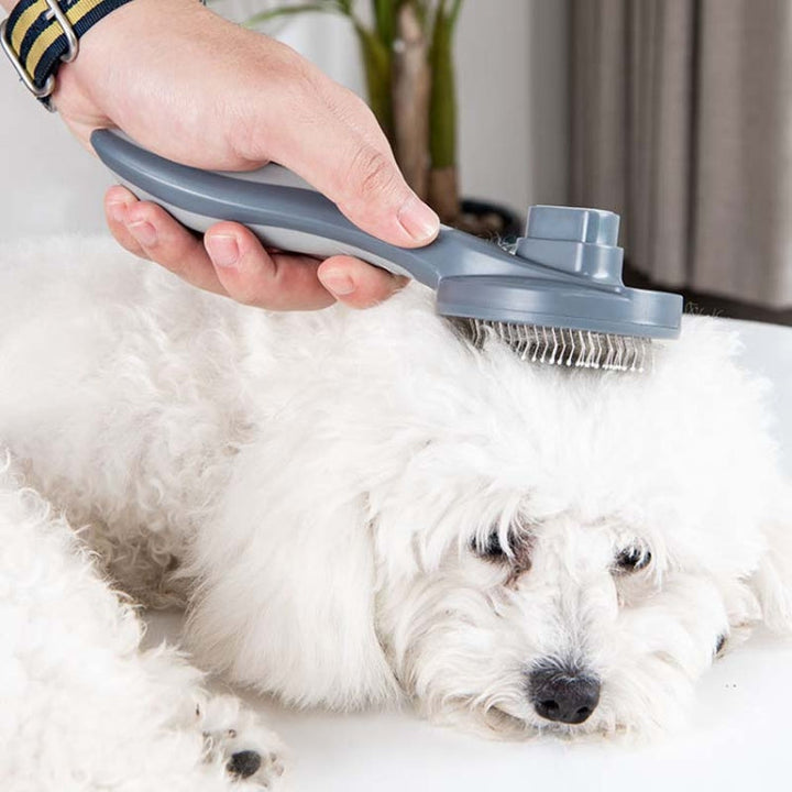 Pet Self-Cleaning Comb Cat Comb Dog Thorn Comb Cat Hair Removal Brush Floating Brush (Cherry Blossom Color)