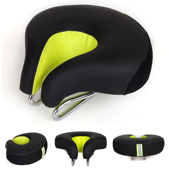 Lisslune | Seamless Bicycle Seat Mountain Bike Thick Soft Padding (Green)