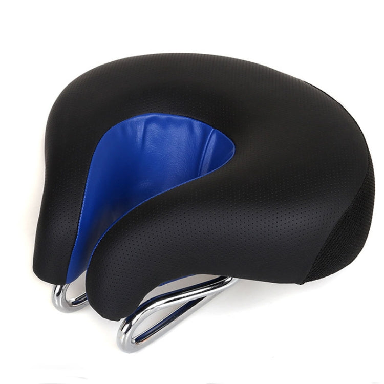 Lisslune | Noseless Bike Saddle Mountain Bike Thick Soft Padding (Blue)