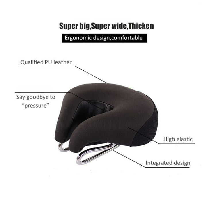 Lisslune | Seamless Bicycle Seat Mountain Bike Thick Soft Padding (Green)