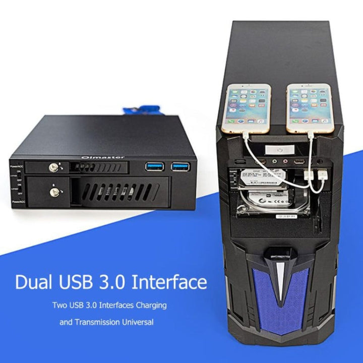 Lisslune | Oimaster MR-6203 Dual-Bay-Optical-Drive Hard Drive Box Hard Drive Holder