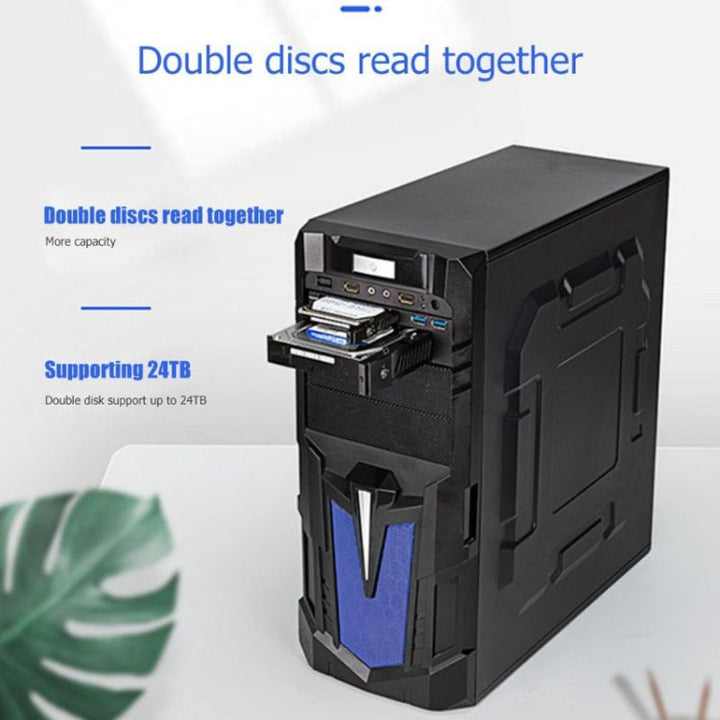 Lisslune | Oimaster MR-6203 Dual-Bay-Optical-Drive Hard Drive Box Hard Drive Holder