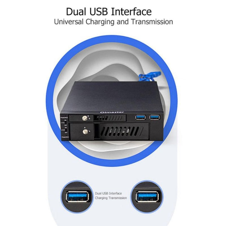 Lisslune | Oimaster MR-6203 Dual-Bay-Optical-Drive Hard Drive Box Hard Drive Holder