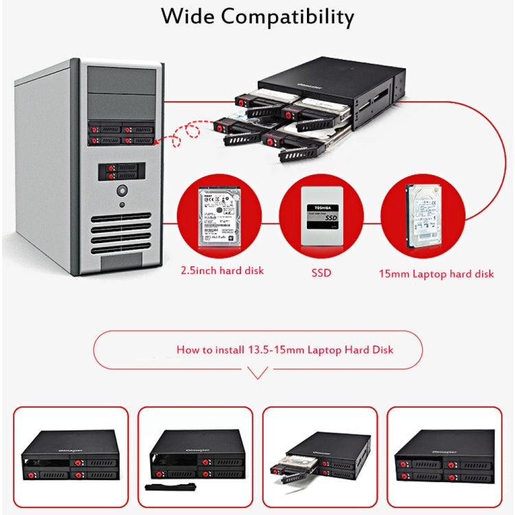 Lisslune | OImaster MR-6401 Four-Bay Case Built-in Optical Drive Hard Drive Box