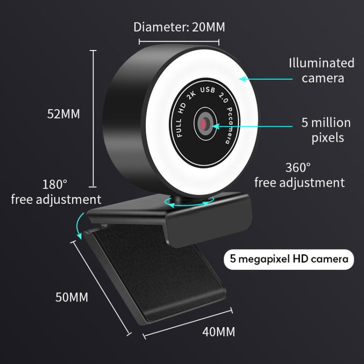 Lisslune | A9mini USB Drive-Free HD Fill Light Camera with Microphone, Pixels: 1.0 Million Pixels 720P