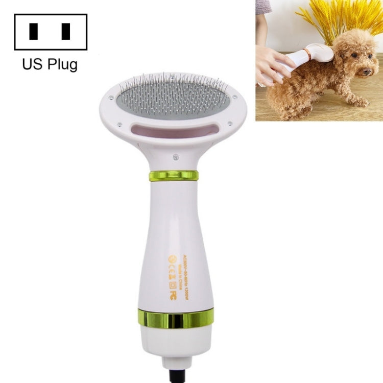 Pet Hair Dryer Cat & Dog Cleaning Electric Comb, Specification: US Plug (Green)