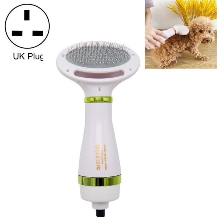 Pet Hair Dryer Cat & Dog Cleaning Electric Comb, Specification: UK Plug (Green)