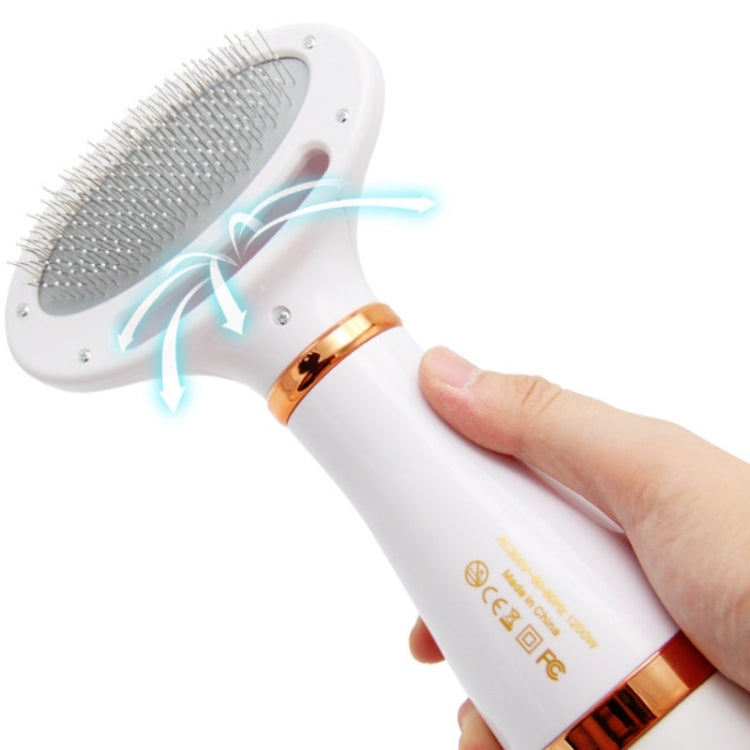 Pet Hair Dryer Cat & Dog Cleaning Electric Comb, Specification: UK Plug (Green)
