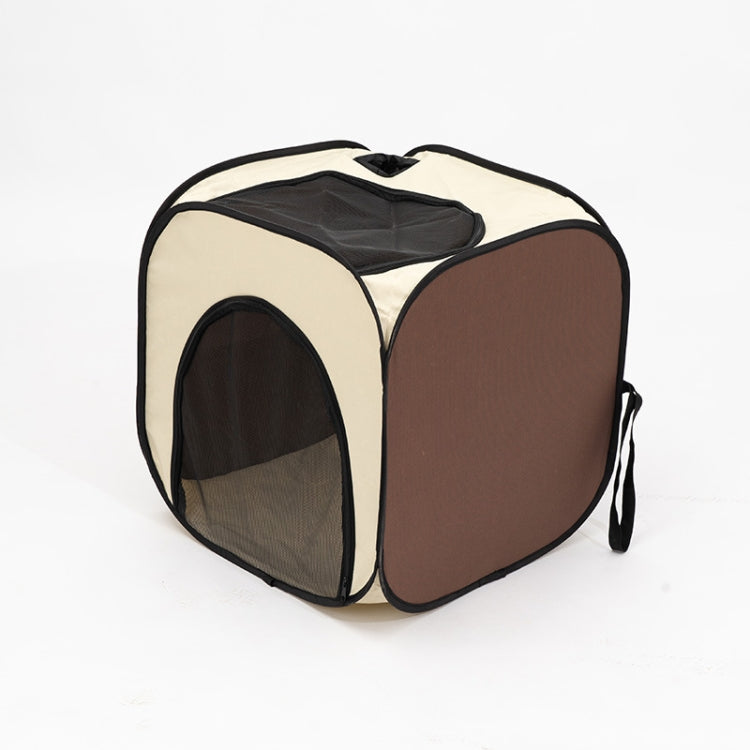 Pet Hair Drying Box Foldable Pet Drying Chamber Pet Hair Dryer Cage (Travel Coffee Color)