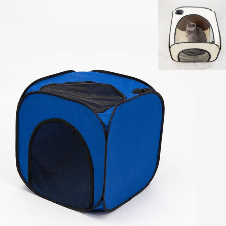 Pet Hair Dryer Box Foldable Pet Drying Room Pet Hair Dryer Cage (Royal Blue)