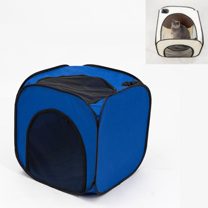 Pet Hair Dryer Box Foldable Pet Drying Room Pet Hair Dryer Cage (Royal Blue)