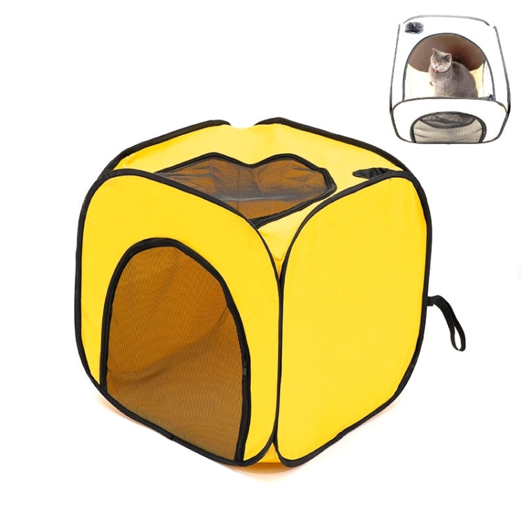 Pet Hair Drying Box Folding Pet Drying Room Pet Hair Dryer Cage (Lemon Yellow)