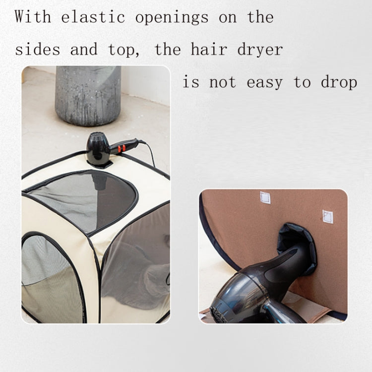 Pet Hair Drying Box Foldable Pet Drying Room Pet Hair Dryer Cage (Transparent)