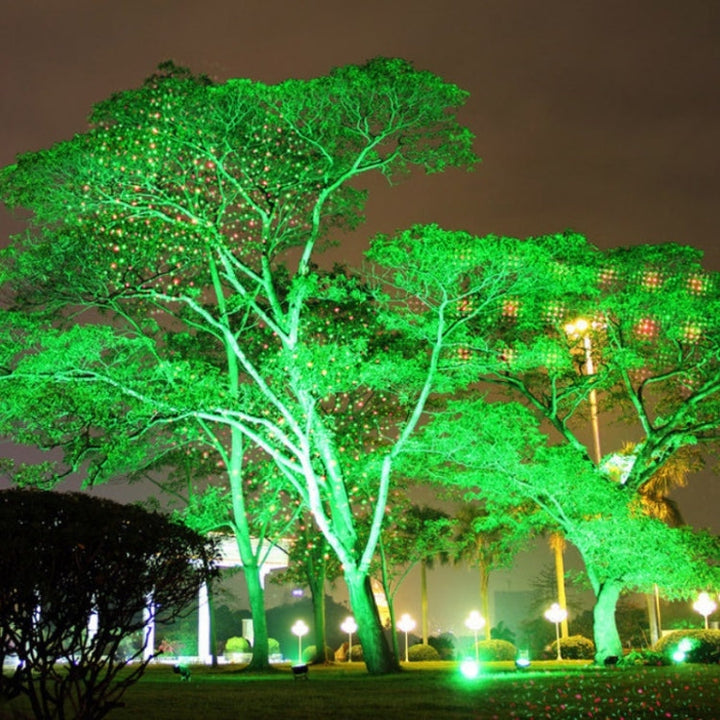 Lisslune | 30W Remote Control Outdoor Waterproof Laser Light Garden Decoration Lawn Lamp, green light + red light (UK plug)
