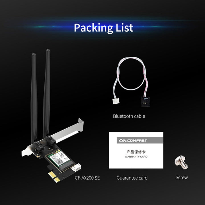 Lisslune | CF-AX200 SE 3000Mbps PCI-E Dual Band Frequency Bluetooth Wireless Network Card