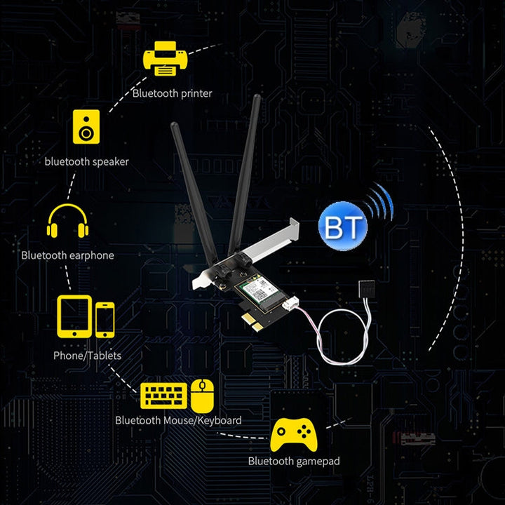 Lisslune | CF-AX200 SE 3000Mbps PCI-E Dual Band Frequency Bluetooth Wireless Network Card