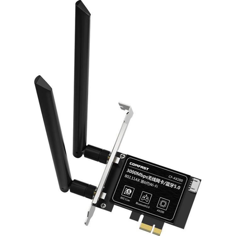 Lisslune | COMFAST Gaming Game 3000Mbps Gigabit Dual-Frequency Wireless Desktop Computer PCIE Wireless Network Card, Coverage: AX200