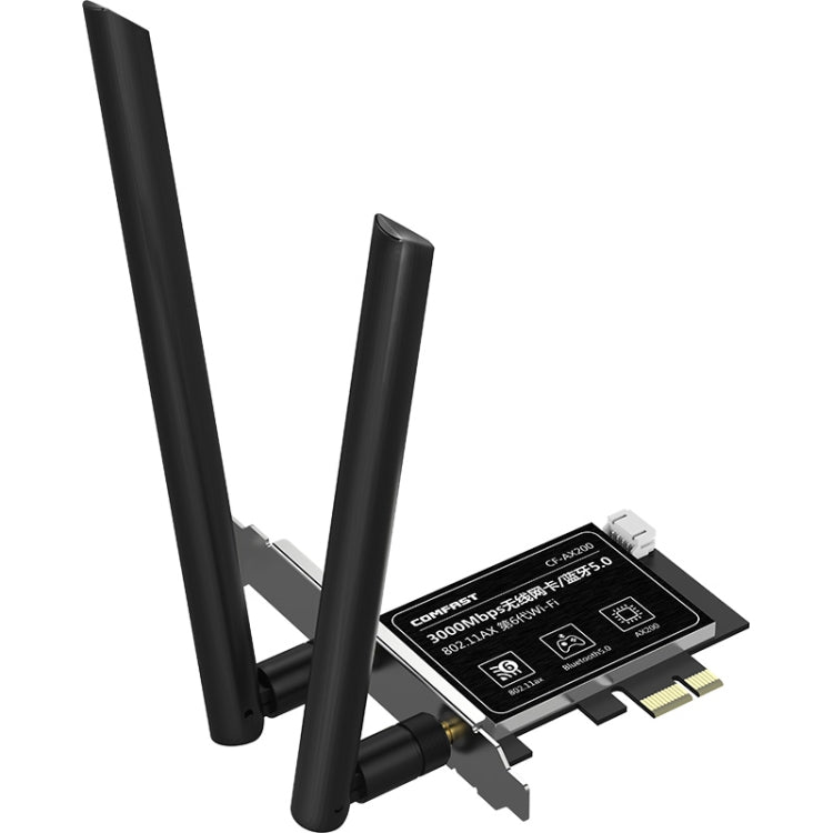 Lisslune | COMFAST Gaming Game 3000Mbps Gigabit Dual-Frequency Wireless Desktop Computer PCIE Wireless Network Card, Coverage: AX200