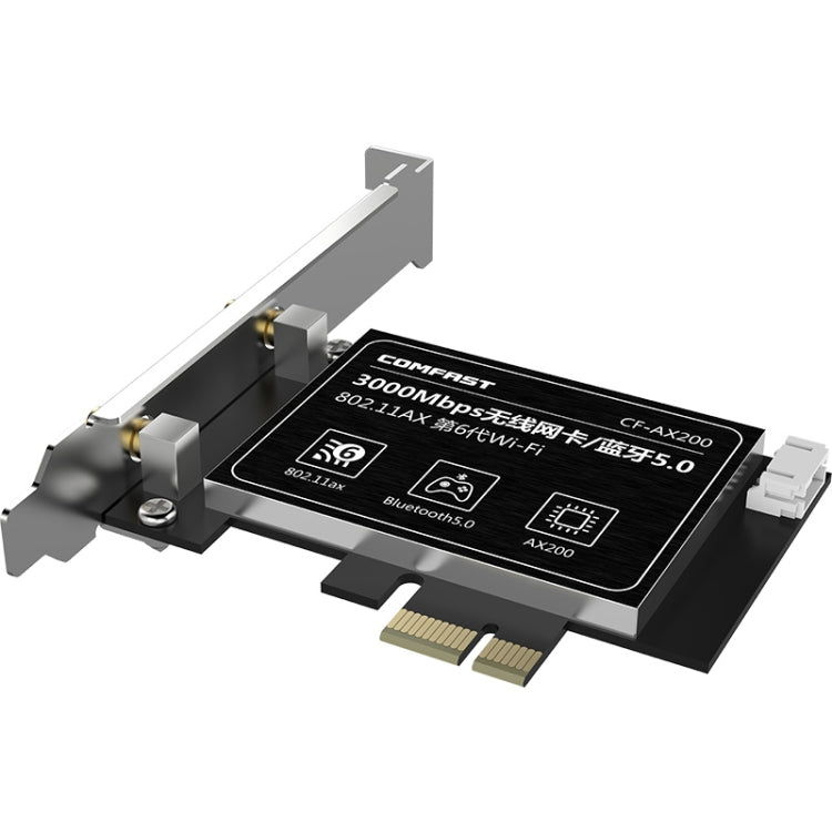 Lisslune | COMFAST Gaming Game 3000Mbps Gigabit Dual-Frequency Wireless Desktop Computer PCIE Wireless Network Card, Coverage: AX200