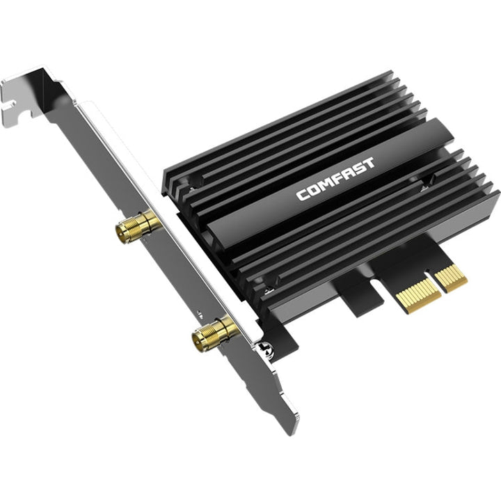 Lisslune | COMFAST Gaming Game 3000Mbps Gigabit Dual-Band Wireless Desktop Computer PCIE Wireless Network Card, Coverage: AX200 PRO