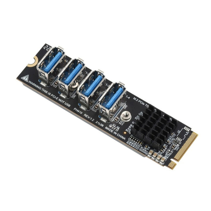 Lisslune | Waveshare 23316 M.2 to PCIe 4-Ch Expander, use with PCIe X1 to PCIe X16