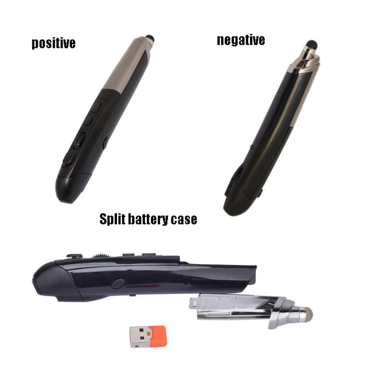 Lisslune | PR-08 1600DPI 6 Buttons 2.4G Wireless Electronic Whiteboard Pen Multifunction Pen Mouse PPT Flip Pen (Blue)