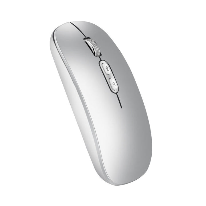 Lisslune | M103 1600DPI 5 Buttons 2.4G Wireless Mouse Charging Ai Intelligent Voice Office Mouse, Supports 28 Languages (Silver)