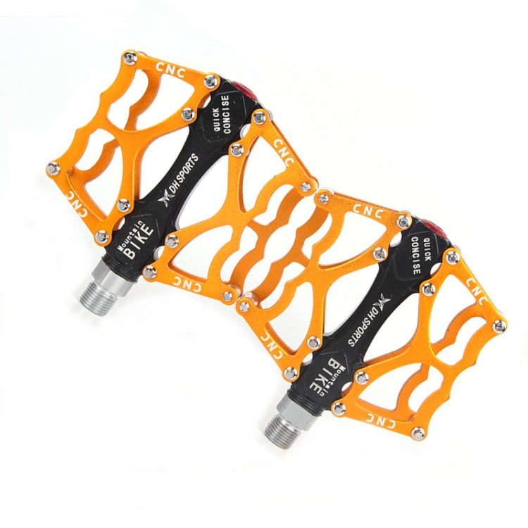 Lisslune | Bicycle Pedal Mountain Bike Aluminum Alloy Palin Pedal Non-Slip Bearing Pedal (901 Yellow)