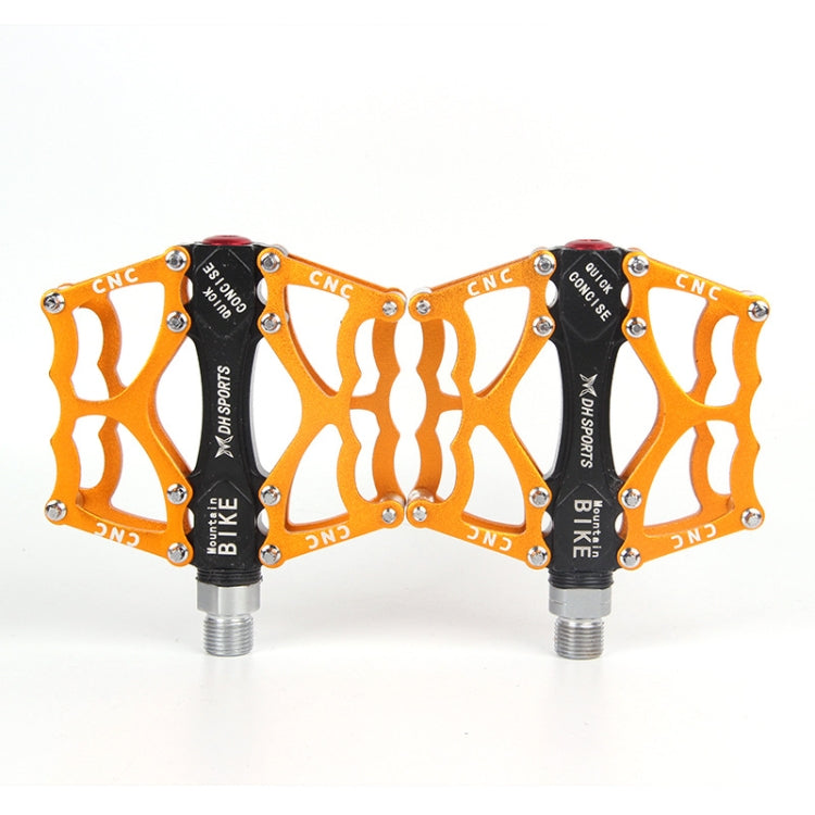 Lisslune | Bicycle Pedal Mountain Bike Aluminum Alloy Palin Pedal Non-Slip Bearing Pedal (901 Yellow)