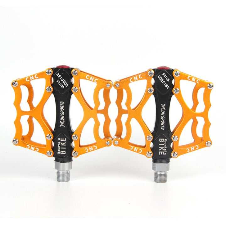 Lisslune | Bicycle Pedal Mountain Bike Aluminum Alloy Palin Pedal Non-Slip Bearing Pedal (901 Yellow)