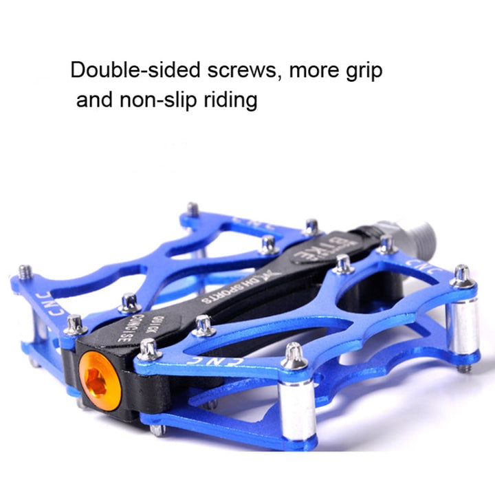 Lisslune | Bicycle Pedal Mountain Bike Aluminum Alloy Palin Pedal Non-Slip Bearing Pedal (901 Yellow)