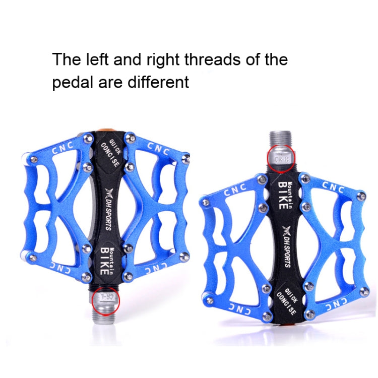 Lisslune | Bicycle Pedal Mountain Bike Aluminum Alloy Palin Pedal Non-Slip Bearing Pedal (901 Yellow)