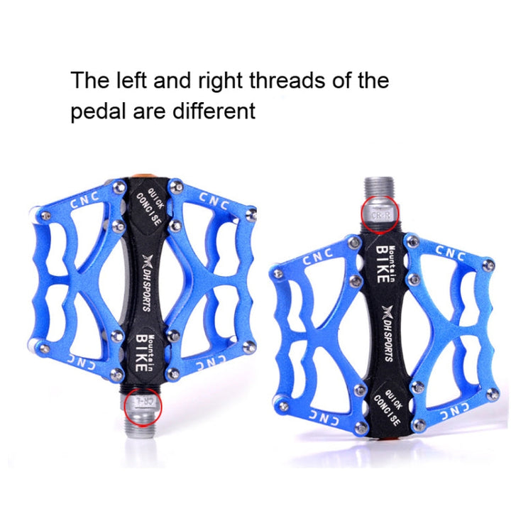 Lisslune | Bicycle Pedal Mountain Bike Aluminum Alloy Palin Pedal Non-Slip Bearing Pedal (901 Yellow)