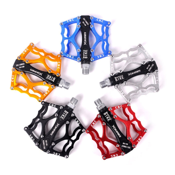 Lisslune | Bicycle Pedal Mountain Bike Aluminum Alloy Palin Pedal Non-Slip Bearing Pedal (901 Yellow)