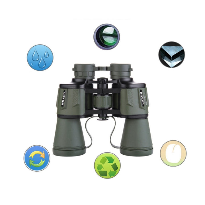 Lisslune | Luxun 20X50 Outdoor Binoculars Low Light Night Vision Non-Infrared High Performance Binoculars (Black)