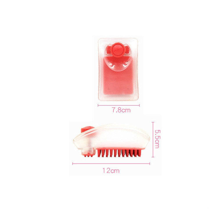 2 In 1 Functional Shower Gel Dog Massage Bath Brush Silicone Pet Bath Brush, Random Color Delivery