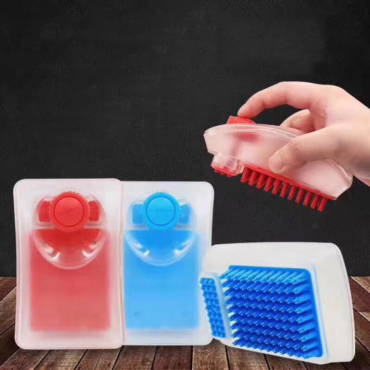 2 In 1 Functional Shower Gel Dog Massage Bath Brush Silicone Pet Bath Brush, Random Color Delivery