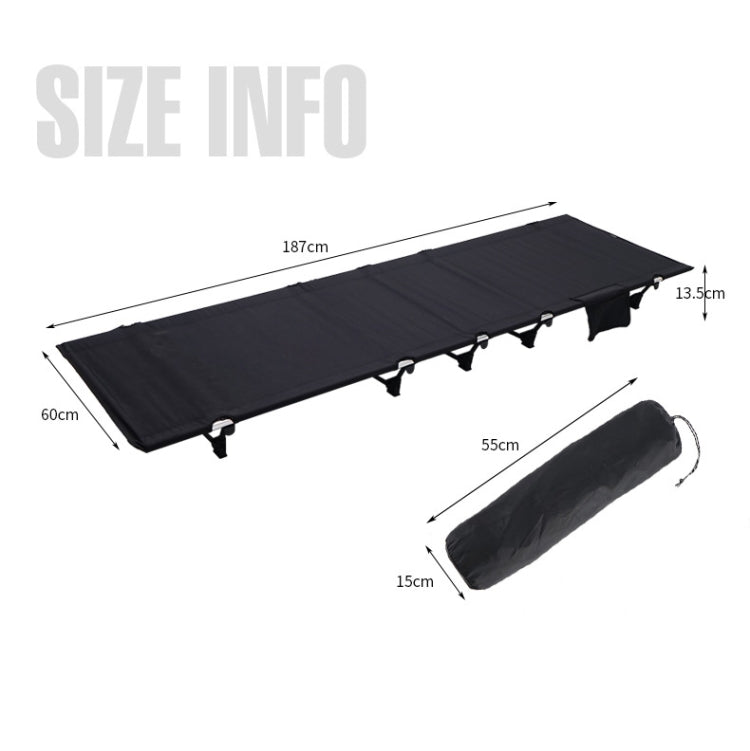 Lisslune | CLS Outdoor Lightweight Folding Bed Camping Simple Leisure Bed (Black)