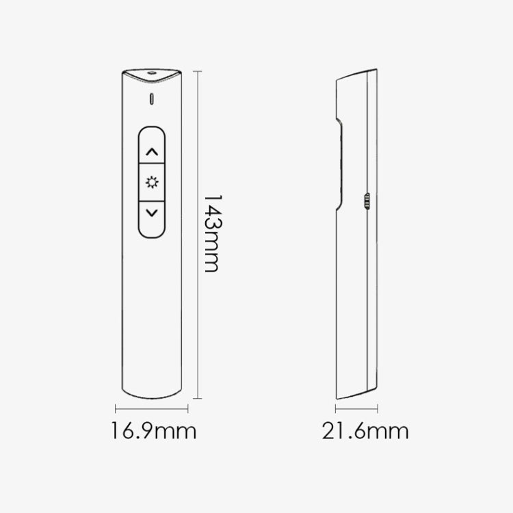 Lisslune | Deli 2.4G Flip Pen Business Presentation Remote Pen, Model: 2801 Black (Red Light)