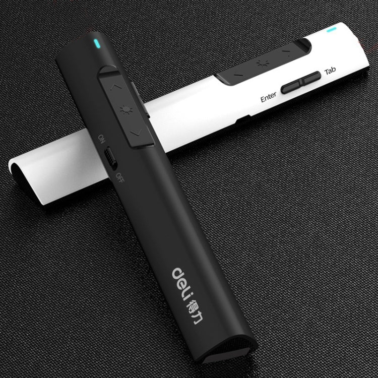 Lisslune | Deli 2.4G Flip Pen Business Presentation Remote Control Pen, Model: 2801G Black (Green Light)