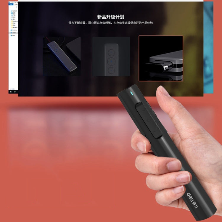 Lisslune | Deli 2.4G Flip Pen Business Presentation Remote Control Pen, Model: 2801G White (Green Light)