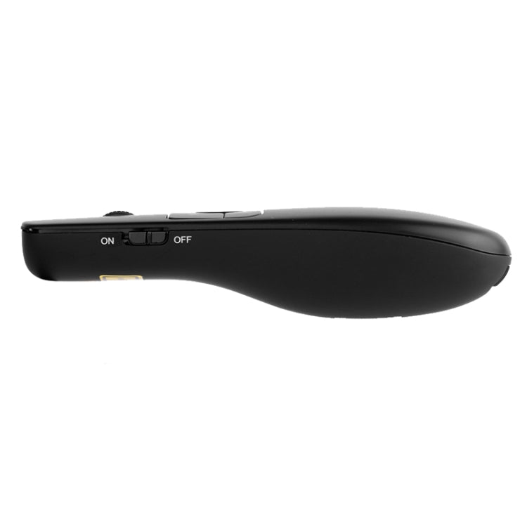 Lisslune | Deli 2.4GHz Laser Teaching Side Flip Pen Remote Control Play Area with Flying Mouse, Model: 2804 (Black) Red Light