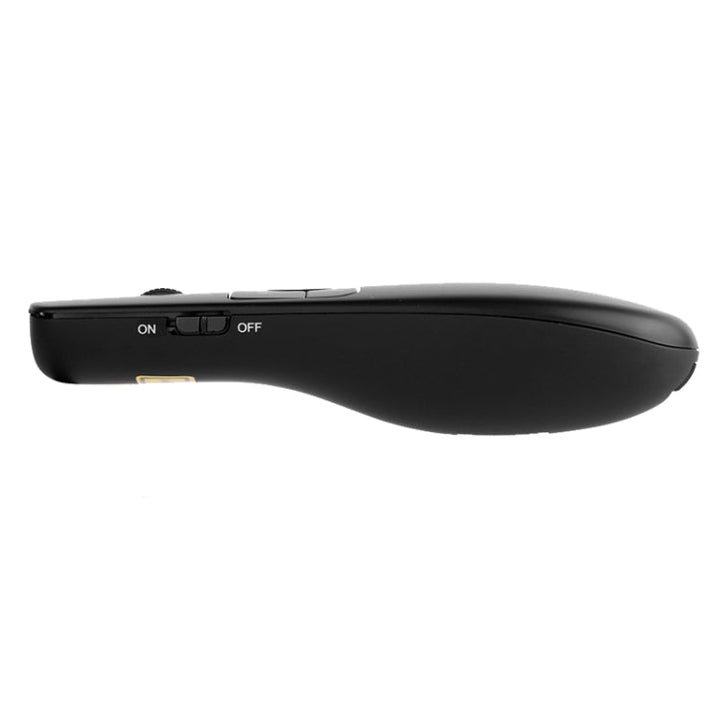 Lisslune | Deli 2.4GHz Laser Teaching Side Flip Pen Remote Control Play Area with Flying Mouse, Model: 2804 (Black) Red Light