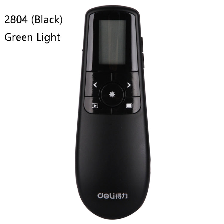 Lisslune | Deli 2.4GHz Laser Teaching Page Flip Pen Remote Play Pen with Flying Mouse, Model: 2804 (Black) Green Light